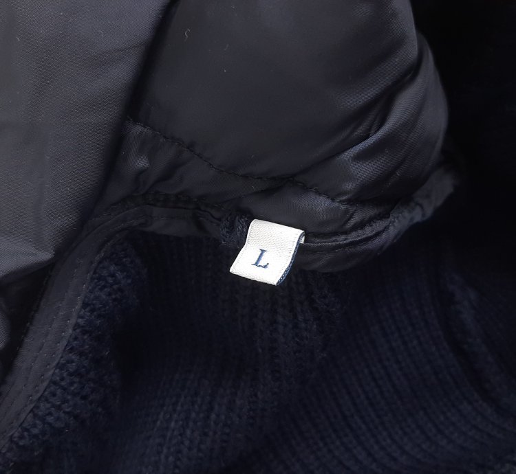 Moncler Wool Down Knit Jacket Navy Men Size Slim Fit