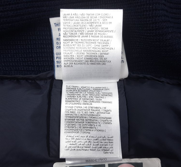 Moncler Wool Down Knit Jacket Navy Men Size Slim Fit