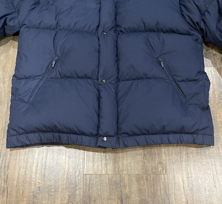 New Moncler Down Puffer Jacket Navy Embroidered Logo Vintage