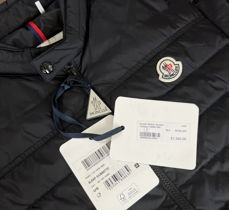 New Moncler Jacket Puffer Black Alkap Brand New