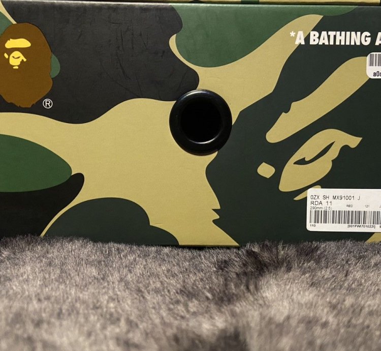 Bape Sta Patent Leather White Red 2023