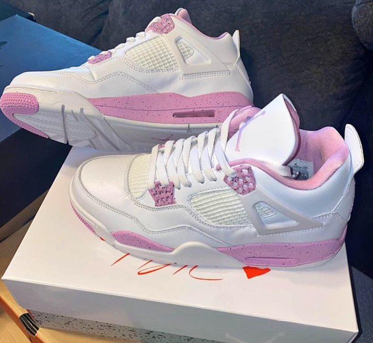 New Jordan 4 White Pink Oreo