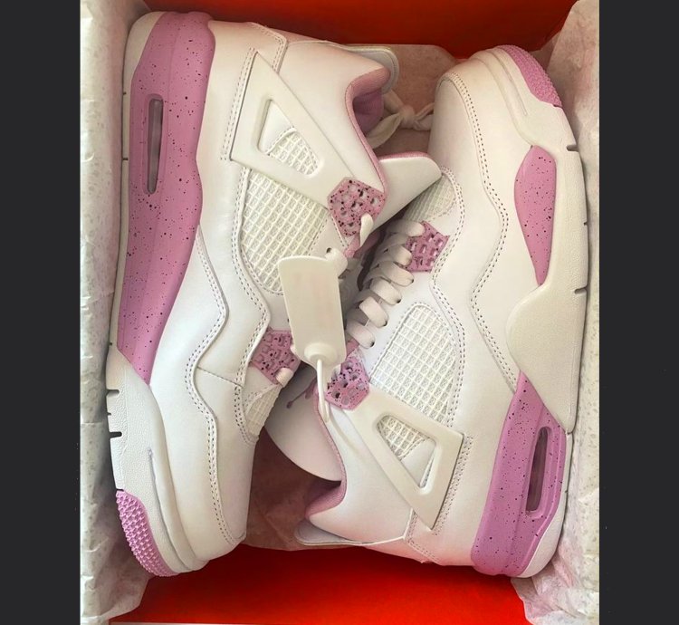 New Jordan 4 White Pink Oreo