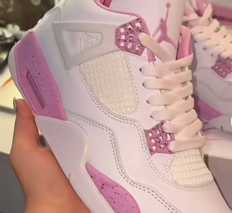 New Jordan 4 White Pink Oreo