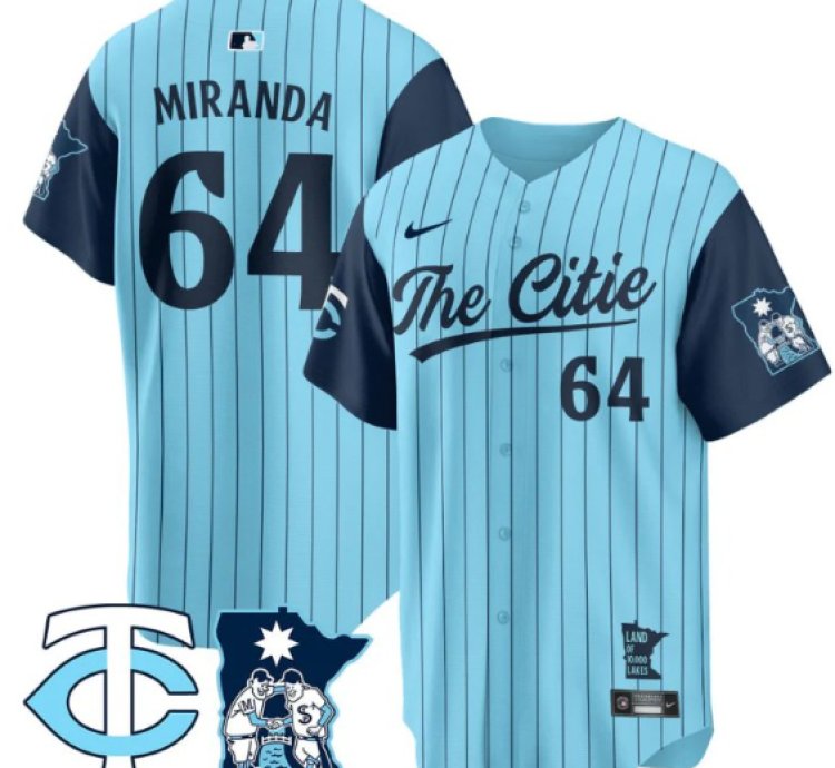 Jose Miranda Jersey 64 Minnesota Twins 2025 City Connect Concept Stitched Blue