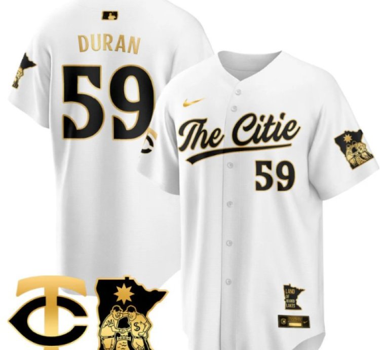 Jhoan Duran Jersey 59 Minnesota Twins 2025 City Connect Concept Stitched White Gold
