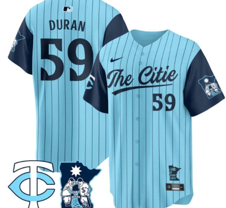 Jhoan Duran Jersey 59 Minnesota Twins 2025 City Connect Concept Stitched Blue