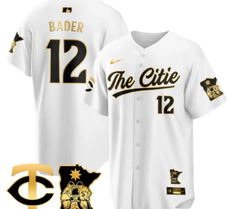 Harrison Bader Jersey 12 Minnesota Twins 2025 City Connect Concept Stitched White Gold