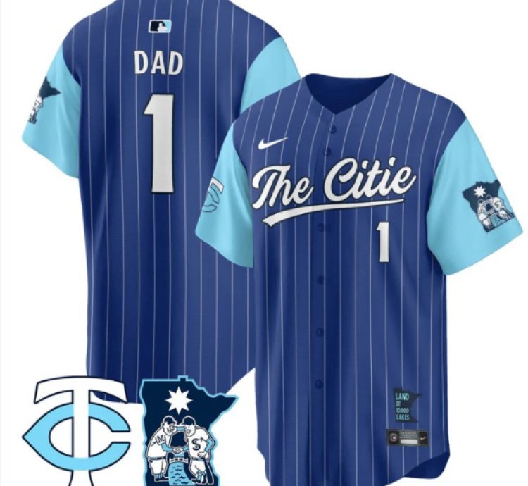 Dad Jersey 1 Minnesota Twins 2025 City Connect Concept Stitched Royal