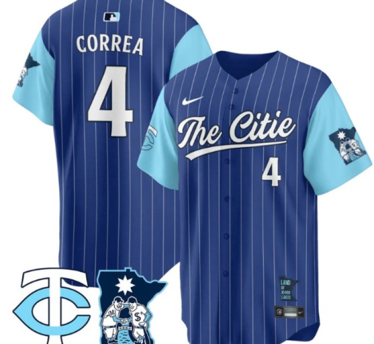 Carlos Correa Jersey 4 Minnesota Twins 2025 City Connect Concept Stitched Royal