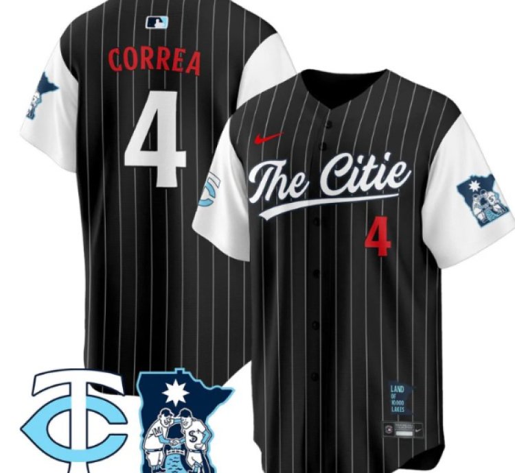 Carlos Correa Jersey 4 Minnesota Twins 2025 City Connect Concept Stitched Black