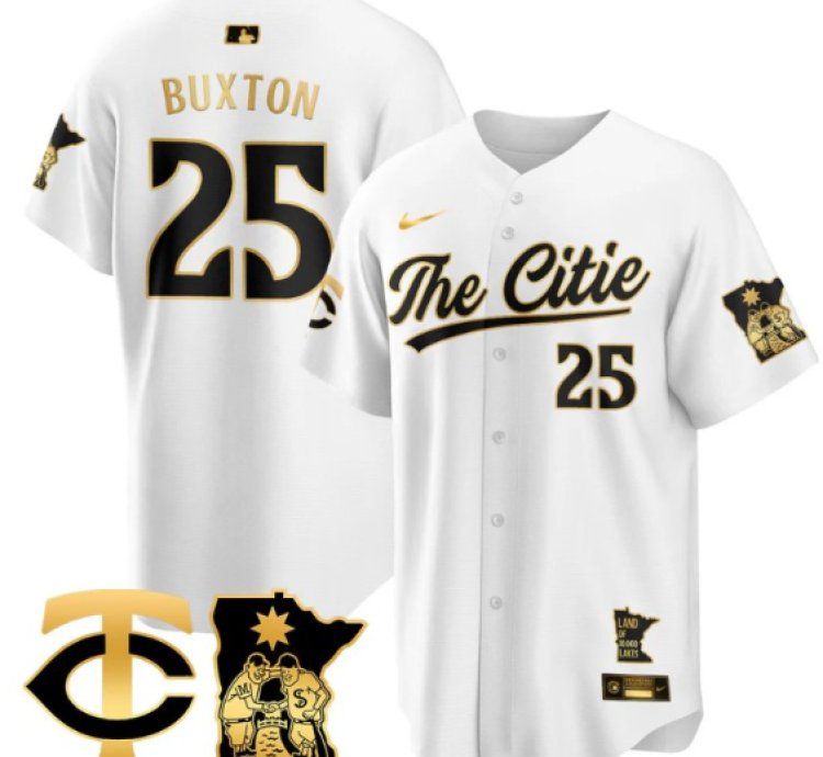 Byron Buxton Jersey 25 Minnesota Twins 2025 City Connect Concept Stitched White Gold