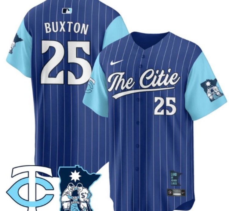 Byron Buxton Jersey 25 Minnesota Twins 2025 City Connect Concept Stitched Royal