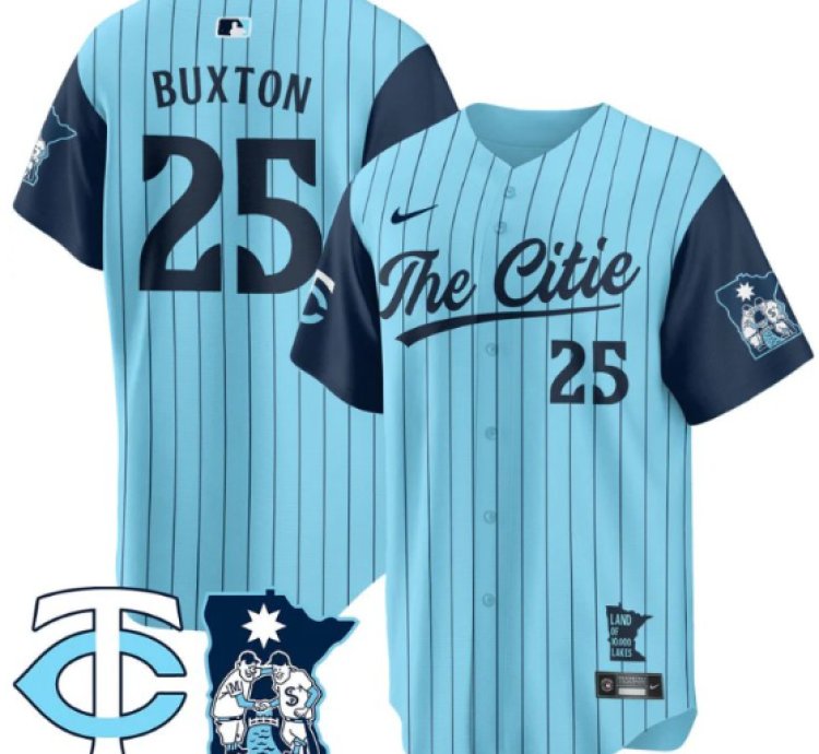 Byron Buxton Jersey 25 Minnesota Twins 2025 City Connect Concept Stitched Blue