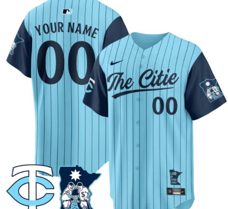 Custom Minnesota Twins Jersey 2025 City Connect Concept Stitched Blue