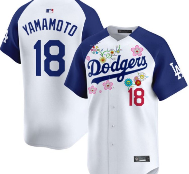 Yamamoto Jersey 18 Dodgers X Takashi Murakami 2025 Vapor Limited Stitched Alternate