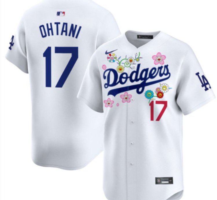 Shohei Ohtani Jersey 17 Dodgers X Takashi Murakami 2025 Vapor Limited Stitched White