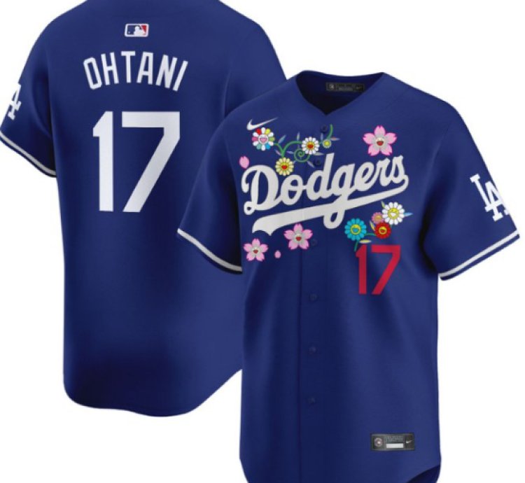 Shohei Ohtani Jersey 17 Dodgers X Takashi Murakami 2025 Vapor Limited Stitched Royal