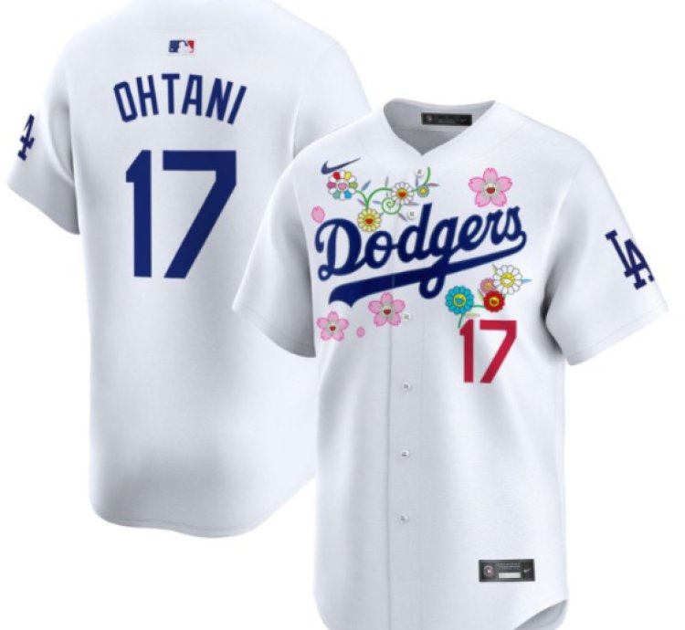 Shohei Ohtani kanji Jersey 17 Dodgers X Takashi Murakami 2025 Vapor Stitched White