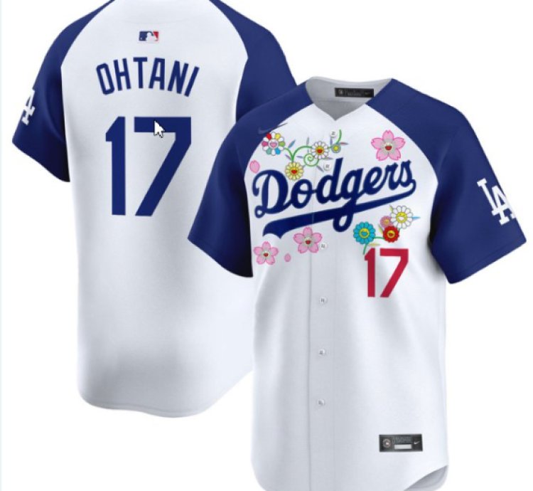 Shohei Ohtani kanji Jersey 17 Dodgers X Takashi Murakami 2025 Vapor Stitched Alternate