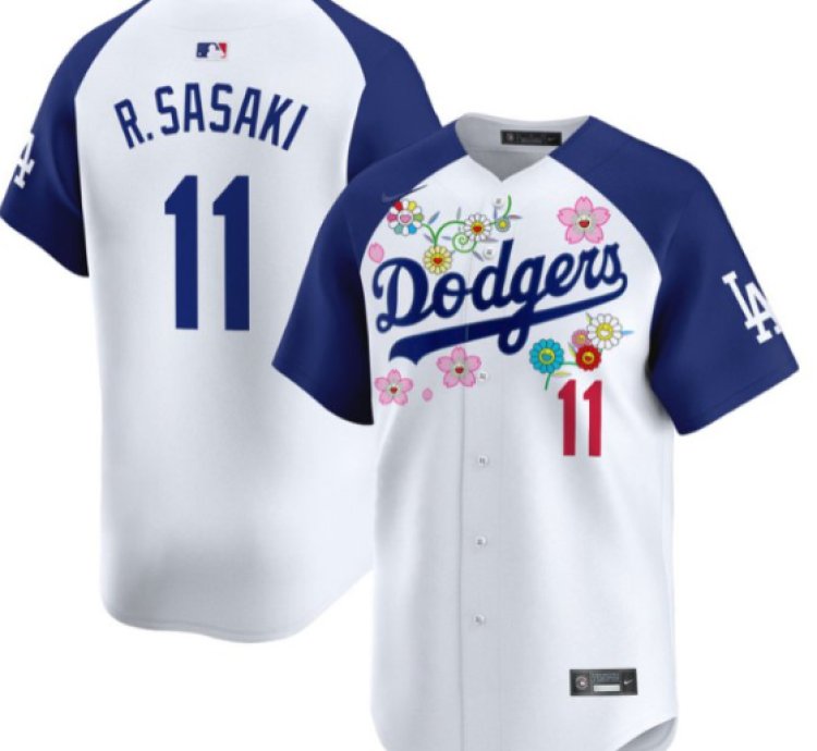 Roki Sasaki Jersey 11 Dodgers X Takashi Murakami 2025 Vapor Limited Stitched Alternate