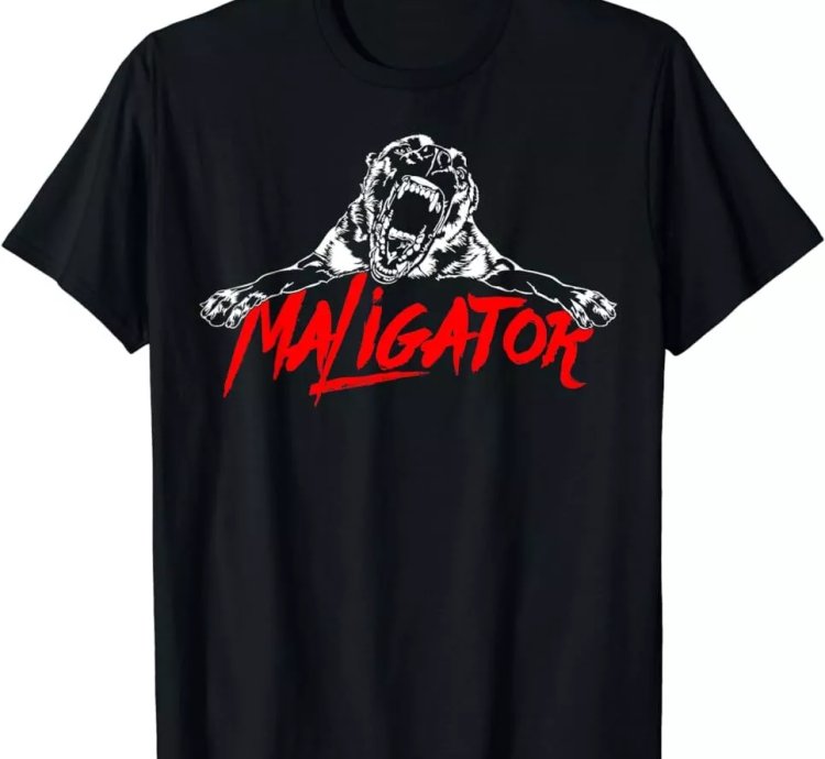 Maligator Belgian Malinois Hund Funny T-shirt Size S-5xl