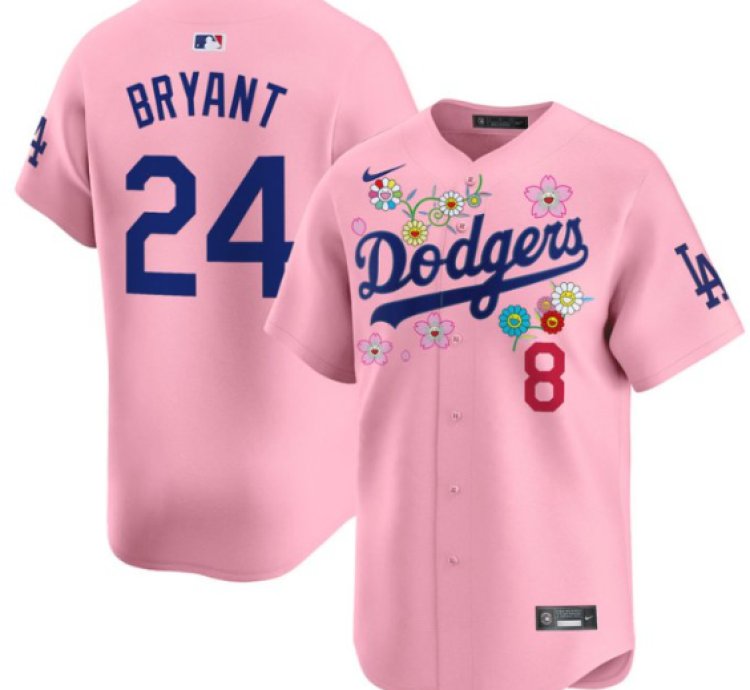 Kobe Bryant Jersey 24 Dodgers X Takashi Murakami 2025 Vapor Limited Stitched Cherry Blossom