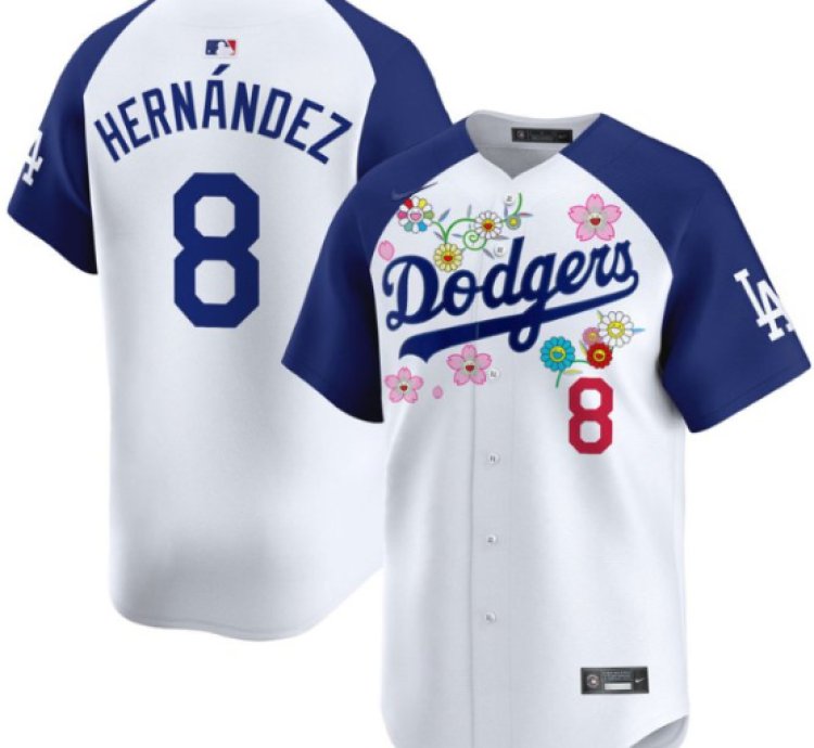 Kike Hernandez Jersey 8 Dodgers X Takashi Murakami 2025 Vapor Limited Stitched Alternate