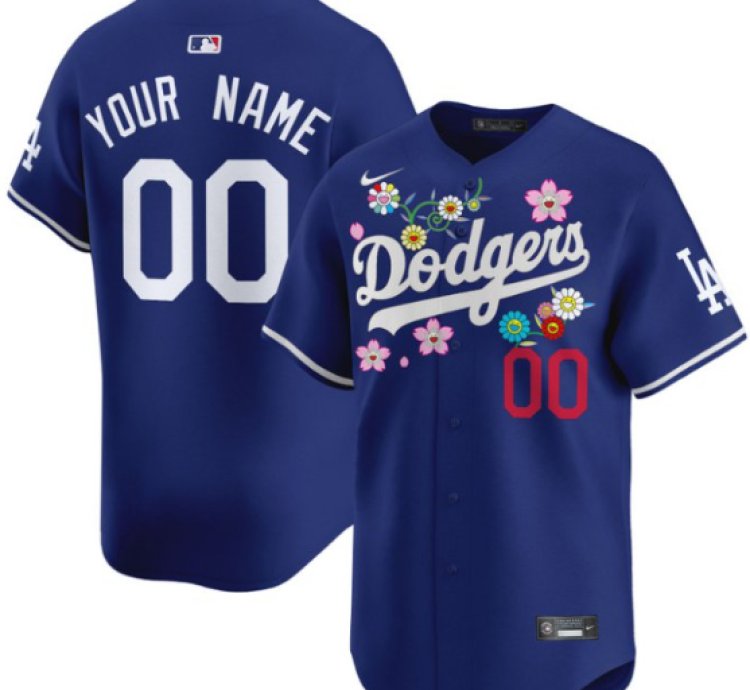 Custom Dodgers Jersey Takashi Murakami 2025 Vapor Premier Limited Stitched Royal