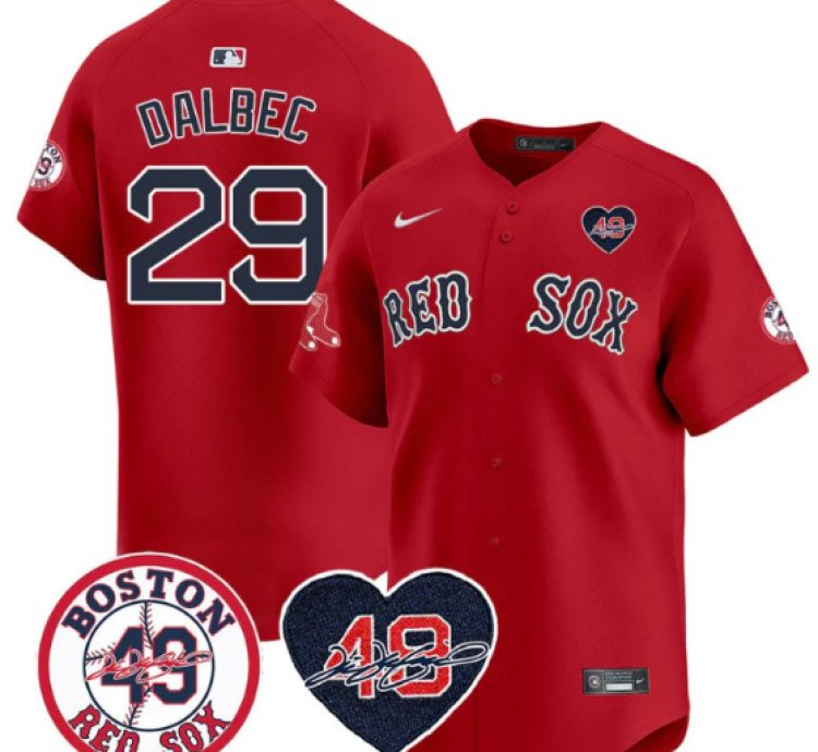 Bobby Dalbec Jersey 29 Boston Red Sox Tim Wakefield Memorial Patch Stitched Red