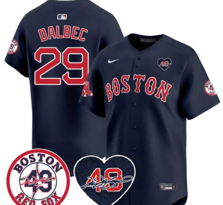Bobby Dalbec Jersey 29 Boston Red Sox Tim Wakefield Memorial Patch Stitched Navy