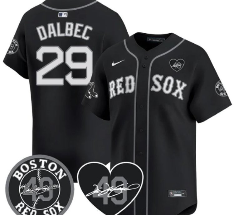 Bobby Dalbec Jersey 29 Boston Red Sox Tim Wakefield Memorial Patch Stitched Black