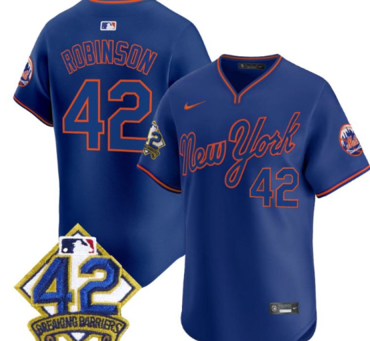 Jackie Robinson Jersey 42 New York Mets 2025 Road Alternate Stitched Roya