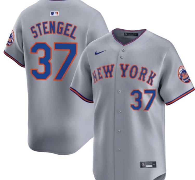 Casey Stengel 37 New York Mets Grey Jersey - All Stitched