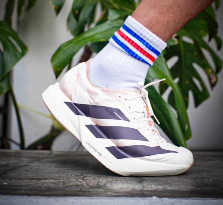 Adidas Adizero Adios Pro 4 chalk White Grey Strata Impact Orange
