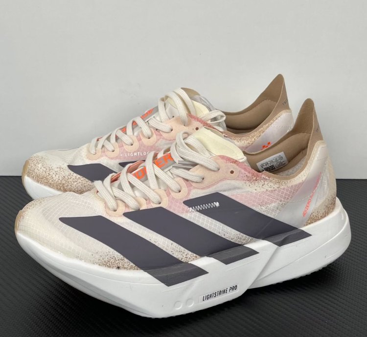 Adidas Adizero Adios Pro 4 chalk White Grey Strata Impact Orange