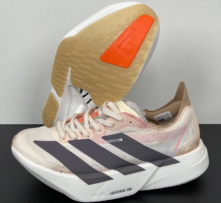 Adidas Adizero Adios Pro 4 chalk White Grey Strata Impact Orange