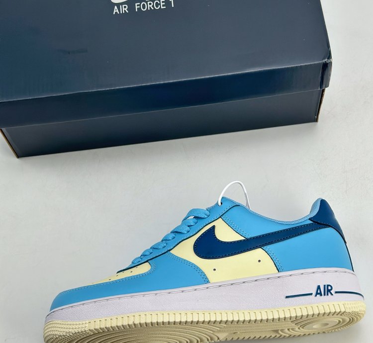 200 Nike Air Force 1 Low 07 Aquarius Blue Blue Rice Hf4837-407 -