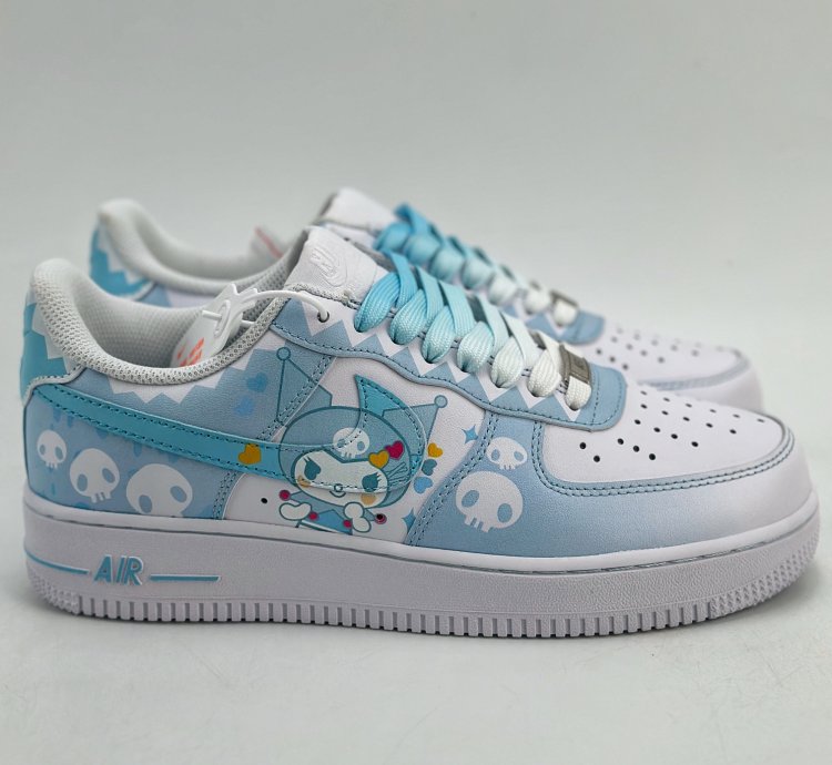 240 Nike Air Force 1 Low 07 White Blue Coulomi -
