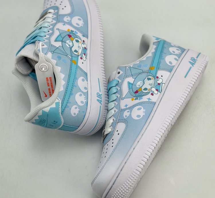 240 Nike Air Force 1 Low 07 White Blue Coulomi -
