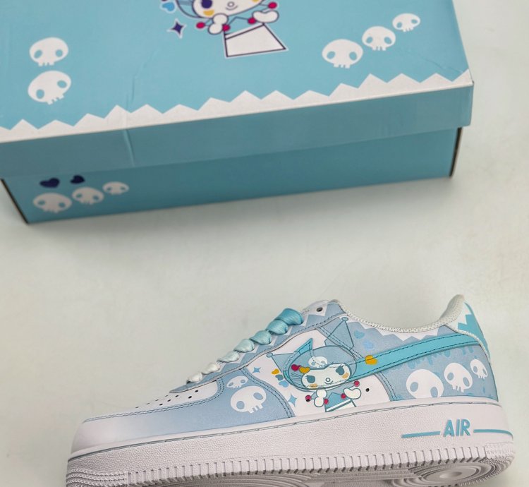 240 Nike Air Force 1 Low 07 White Blue Coulomi -