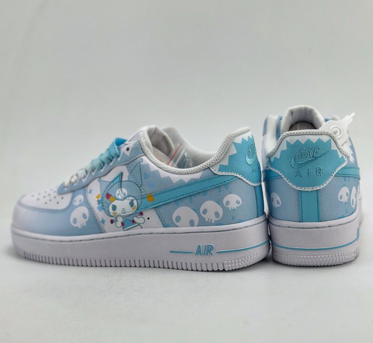 240 Nike Air Force 1 Low 07 White Blue Coulomi -