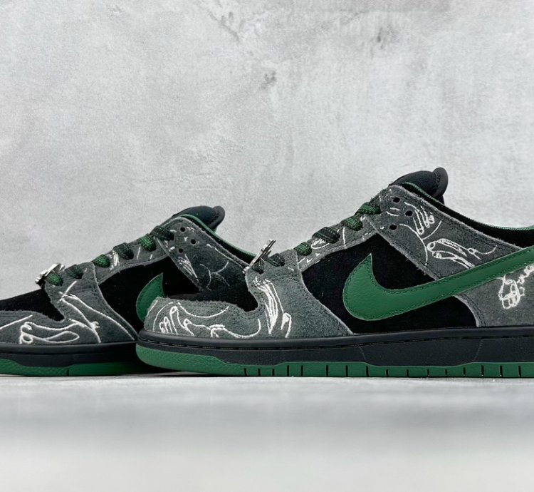 340 S2 There Skateboards X Nk Sb Dunk Low Graffiti Art Style Joint Sb Low-top Ca