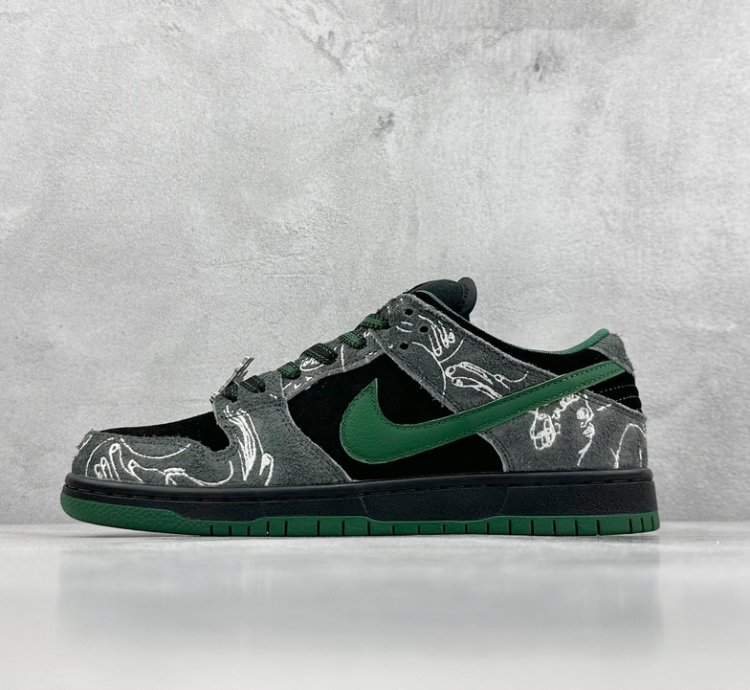 340 S2 There Skateboards X Nk Sb Dunk Low Graffiti Art Style Joint Sb Low-top Ca