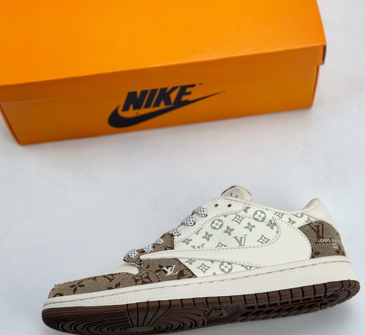 280 Air Jordan 1 Retro Low X Louis Vuitton X Travis Scott Three-party Joint Full