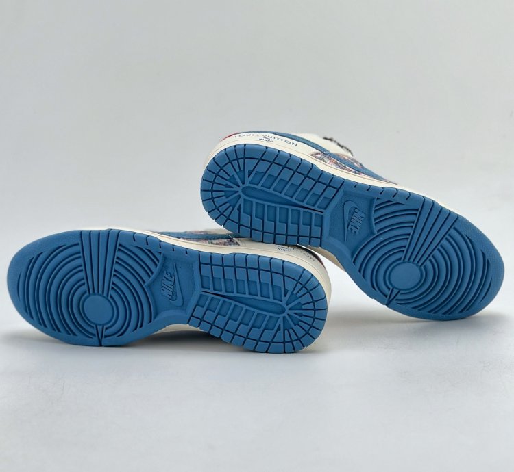 280 Nike Sb Dunk Low X Louis Vuitton White And Blue Chanel Style Xx2025-323 - Pu