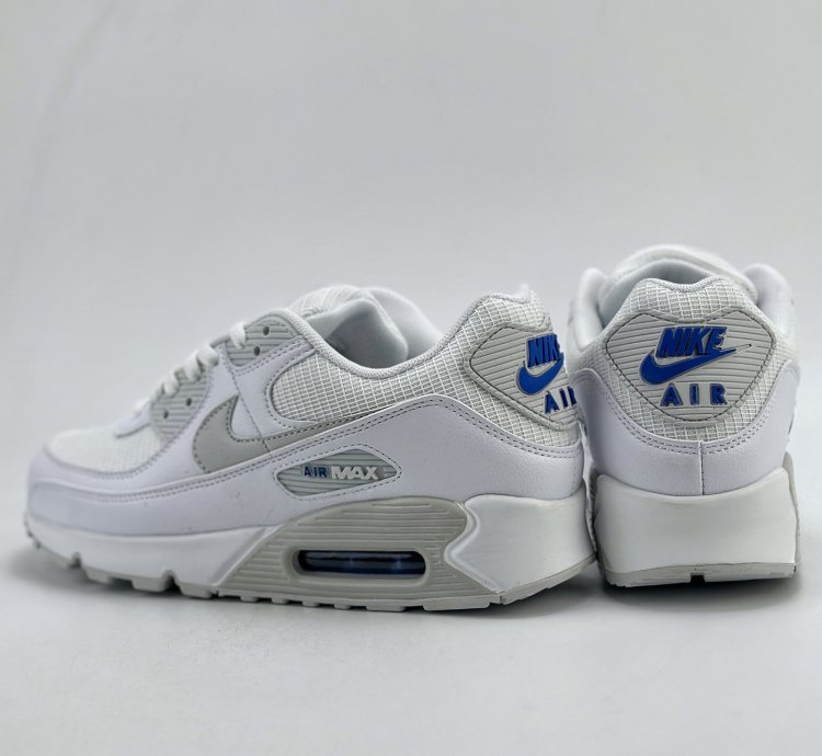 190 Nike Air Max 90 Photo Blue Pure White Retro Wear-resistant Low-top Running S