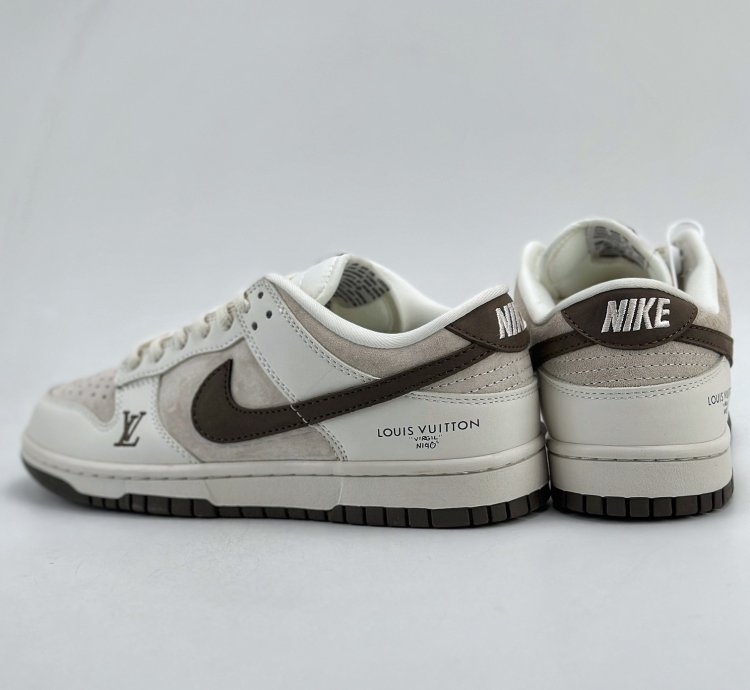 180 Nike Sb Dunk Low X Louis Vuitton White Brown Lv6188-001 -