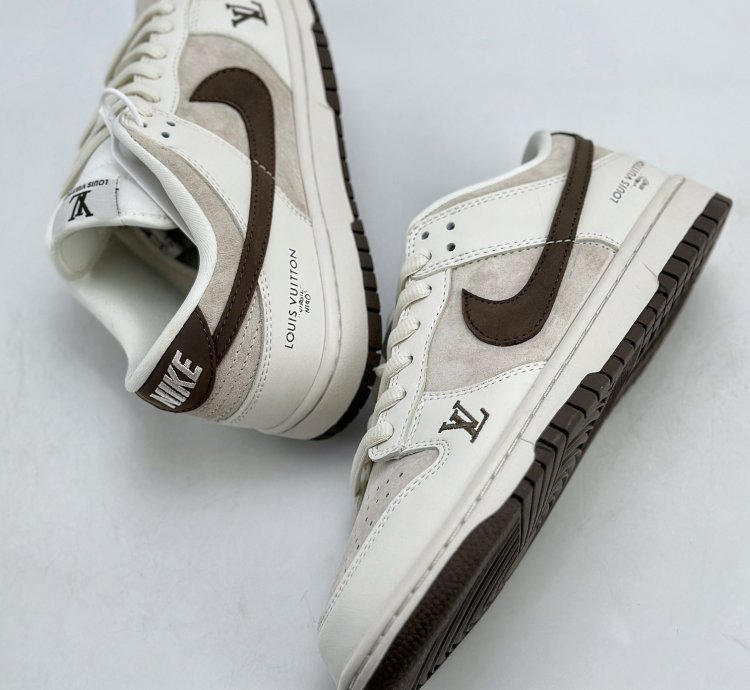 180 Nike Sb Dunk Low X Louis Vuitton White Brown Lv6188-001 -