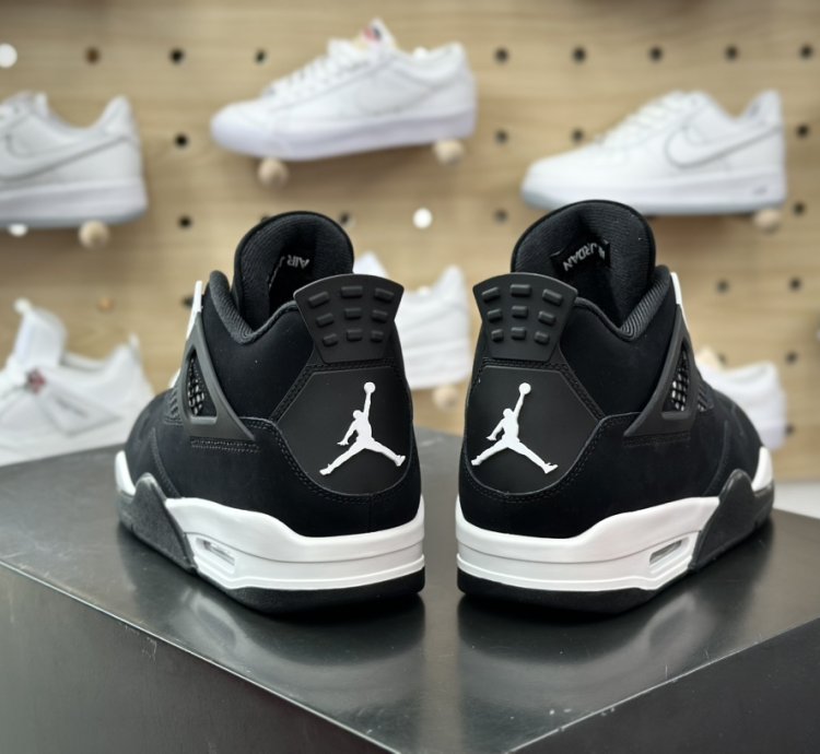 450 Jordan Aj4 Mid-top Retro Casual Sports Culture Basketball Shoes Matte Black